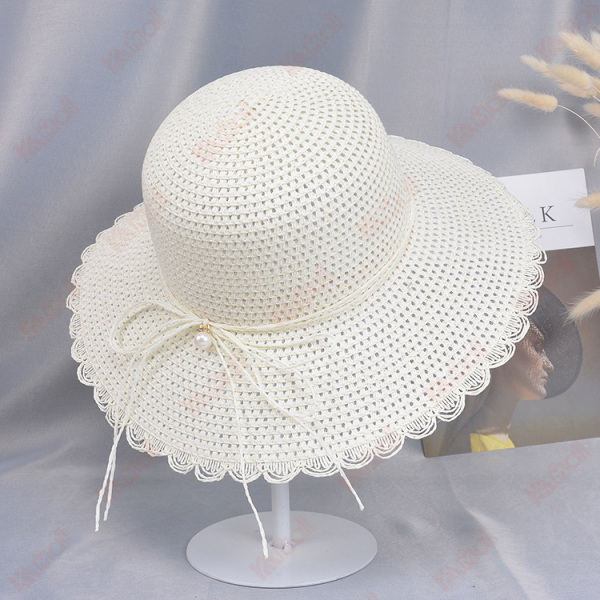 pearl milk white summer hats
